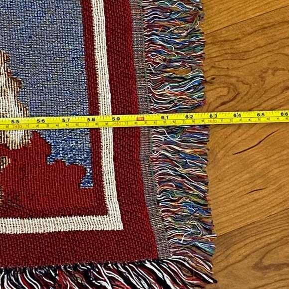 Donna Gelsinger Santa Claus Tapestry Throw Blanket 100% Cotton 50" x 60" - Picture 4 of 7